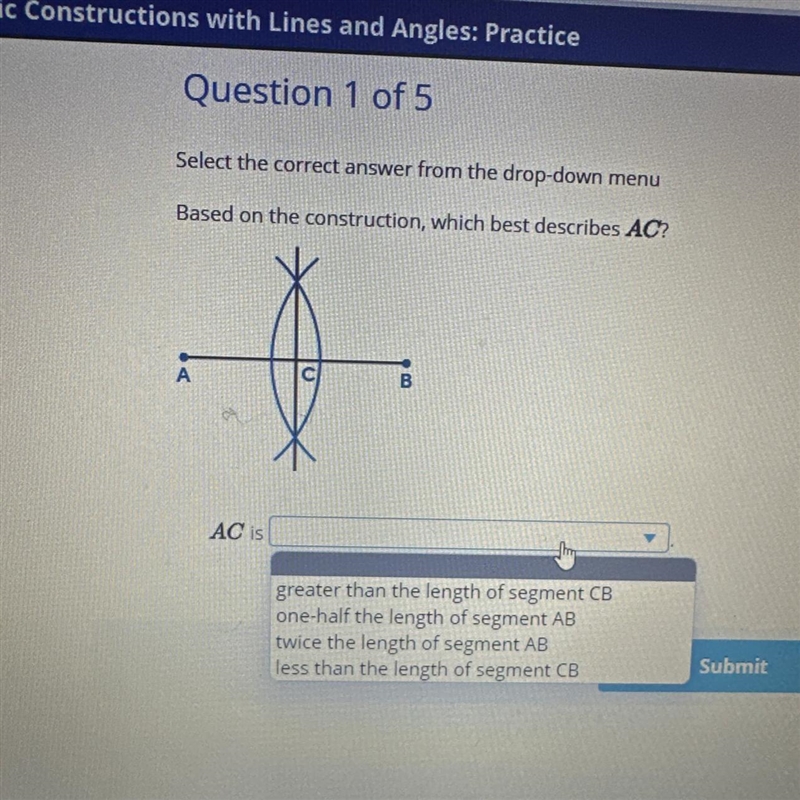 Select the correct answer from the drop-down menu Based on the construction, which-example-1