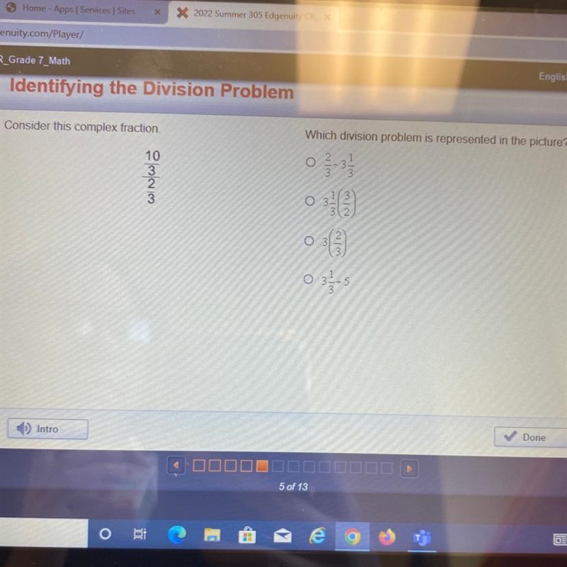 Consider this complex fraction. 10|3|2|3-example-1