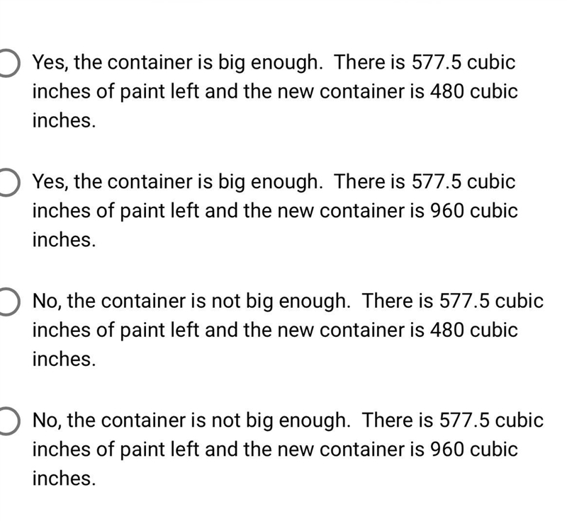 You were painting a room in your house. Unfortunately, you lost the lid to the 5 gallon-example-1