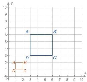 ​Pre-image​ ABCD is dilated to be ​image​ ​A′B′C′D′​ . The origin is the center of-example-1