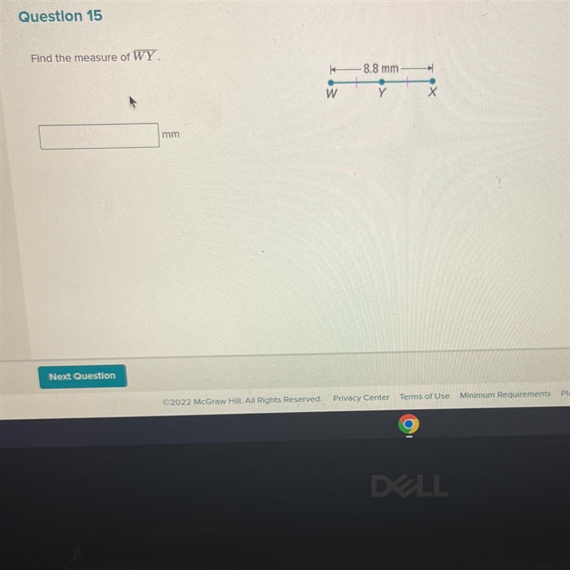 Find the measure of WY-example-1