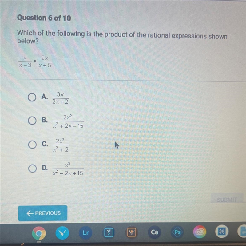 Which of the following is the product of the rational expression shown below-example-1