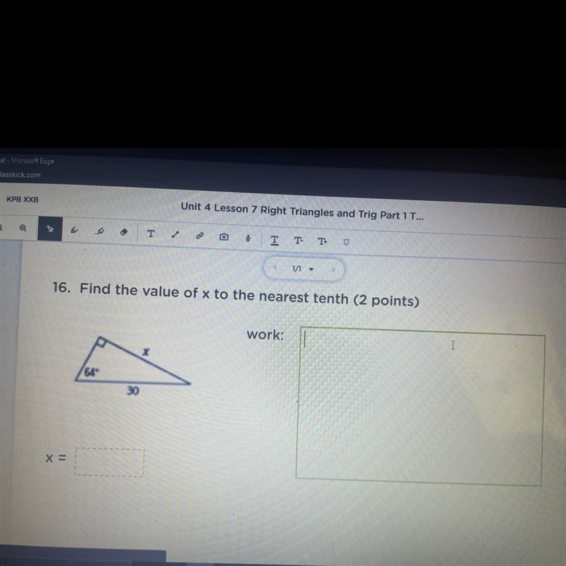 Find the value of x to the nearest tenth-example-1