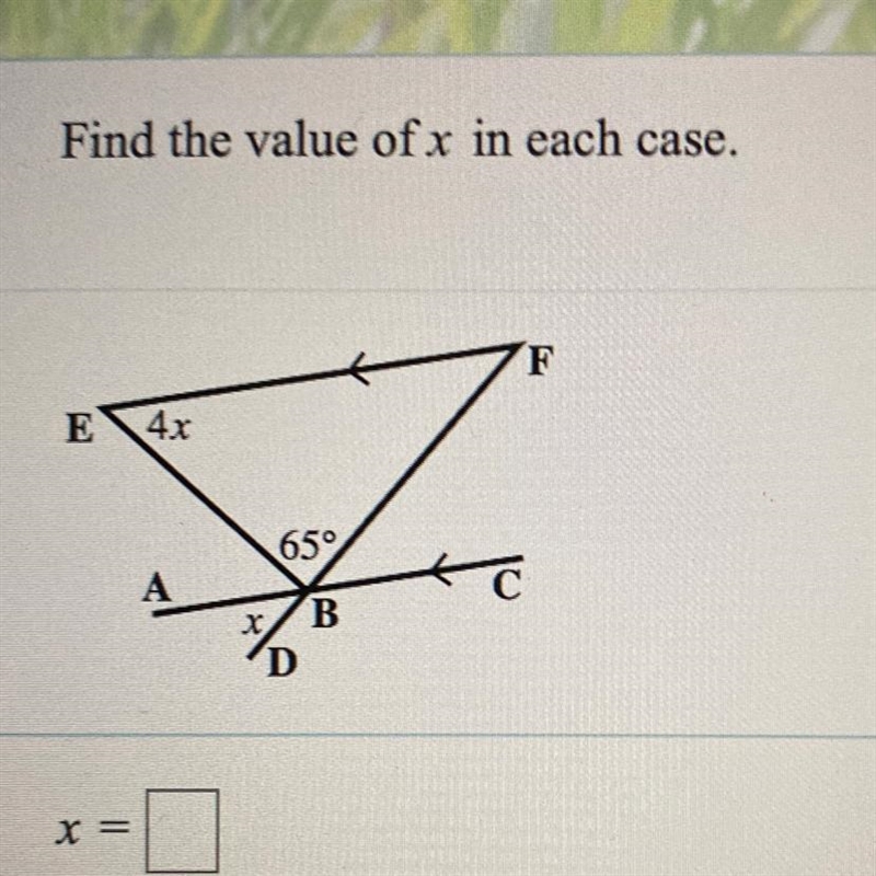 Find the value of x-example-1