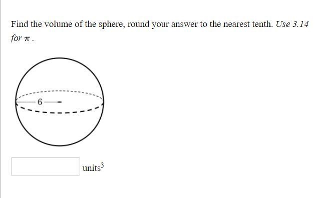 Find the volume of the sphere, round your answer to the nearest tenth-example-1