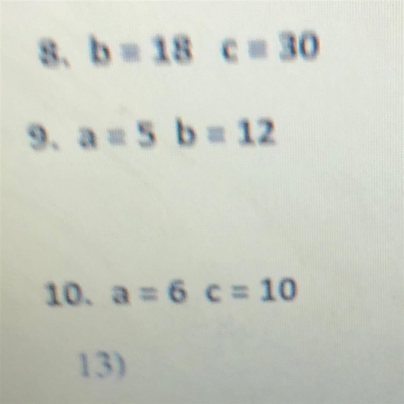 Find the length of the size not given when the hypotenuse is c and the legs are a-example-1