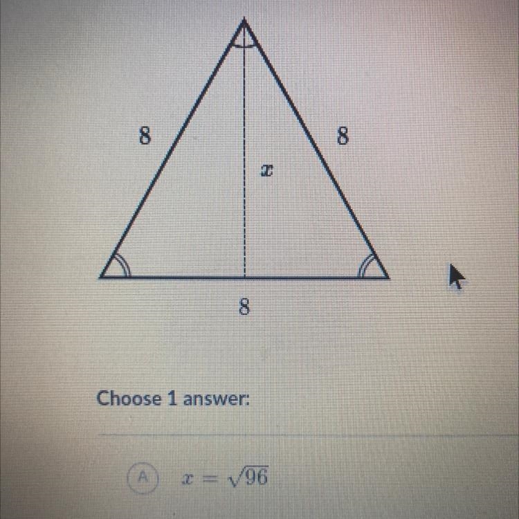 Someone explain how to do this please A: square root of 96 B: square root of 48 C-example-1