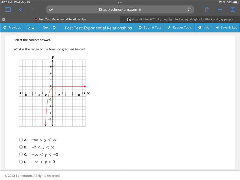 What is the range of the function graphed below? Picture has the stuff-example-1