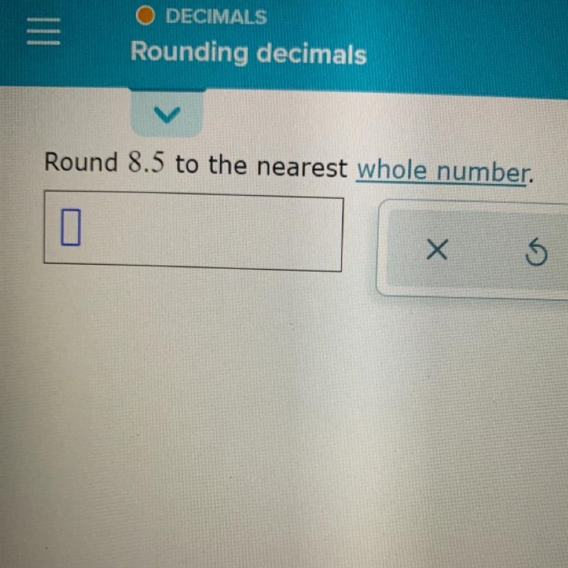 Round 8.5 to the nearest whole number.-example-1