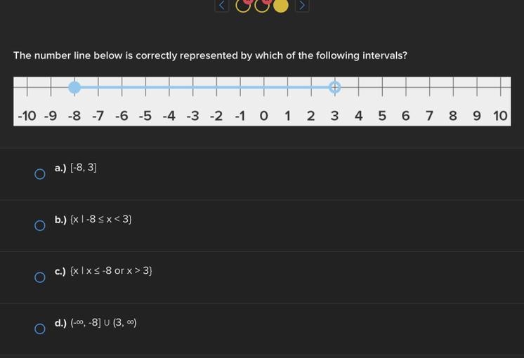 Please help!!! Worth 40pts >< The number line below is correctly represented-example-1