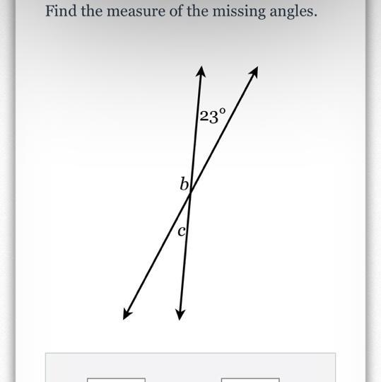 Find the measure of the missing angles.-example-1