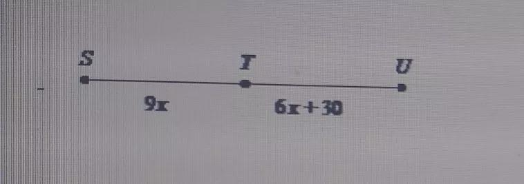 If z is the midpoint of SU, what are ST, TU, and SU?a. ST = 8, TU = 40, and SU = 80b-example-1