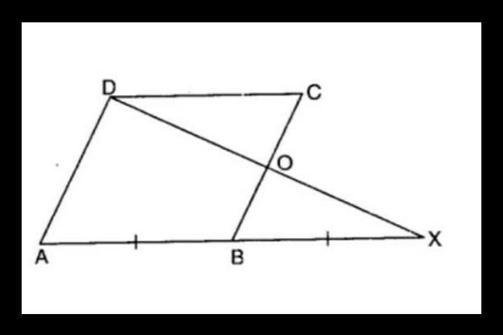 Can someone pls help me? abcd is a parallelogram and ab is produced to x such that-example-1