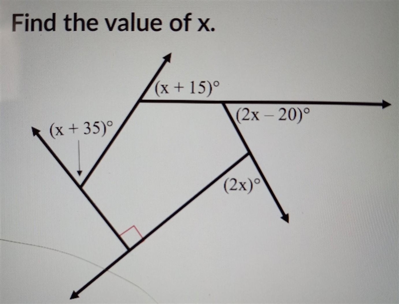 Find the value of x. please explain because I'm confused ​-example-1