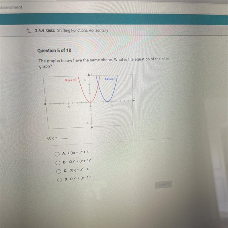 HELPPPPPP ASAPPPPPPO !!!!! The graphs below have the same shape. What is the equation-example-1