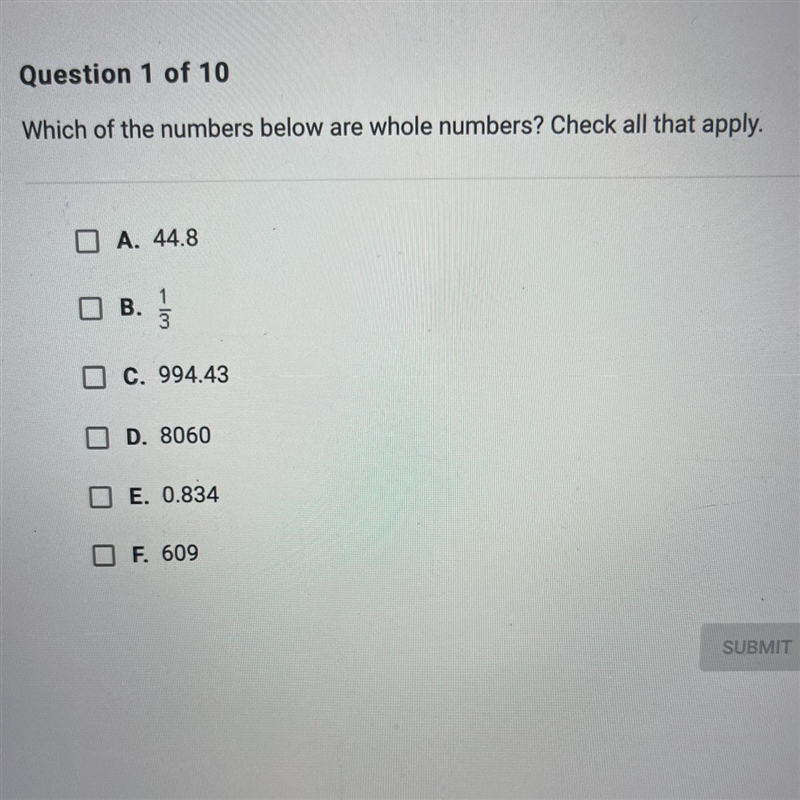 Which of the number below are whole numbers?-example-1