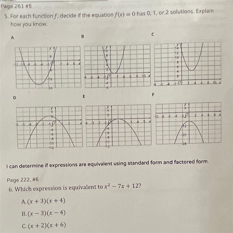 For each function, decide if the equation f(x) =0 has 0, 1, or2 sloulutions-example-1