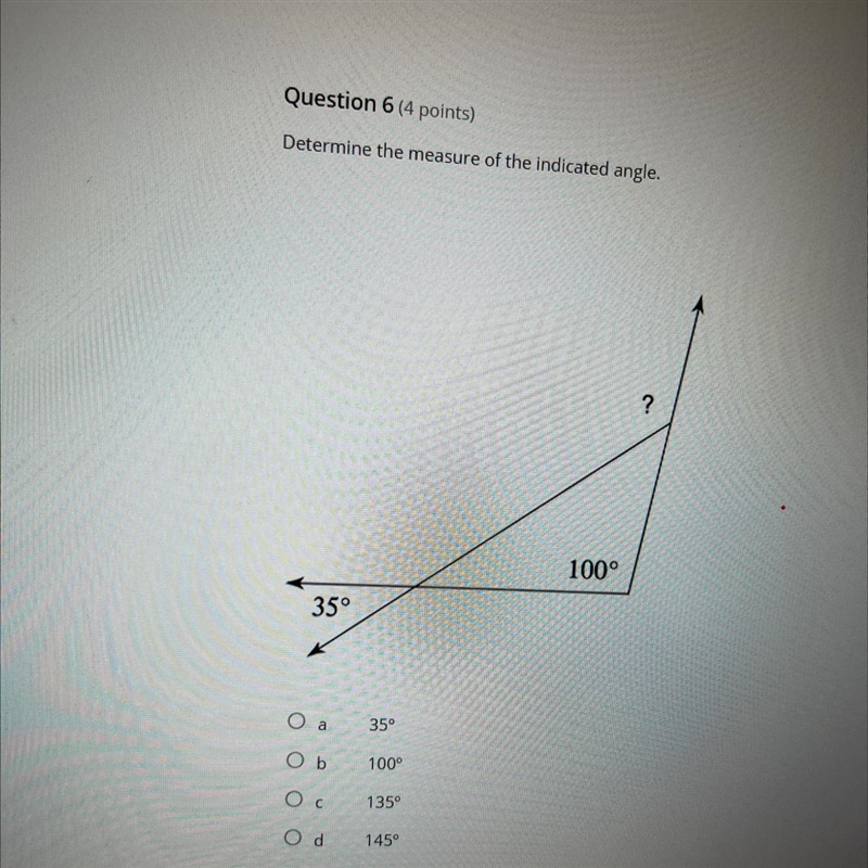 Determine the measure of the indicated angle.-example-1