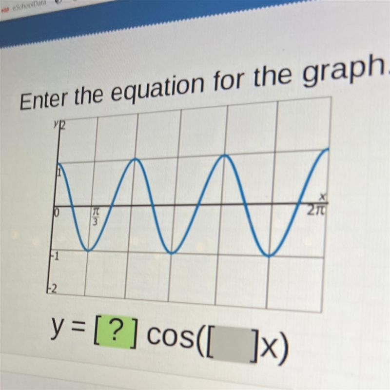 Pls help Enter the equation for the graph.-example-1