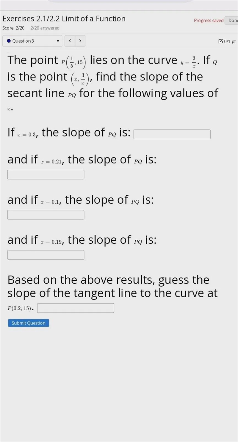 I have a calculus question about points on a second line. pic included-example-1