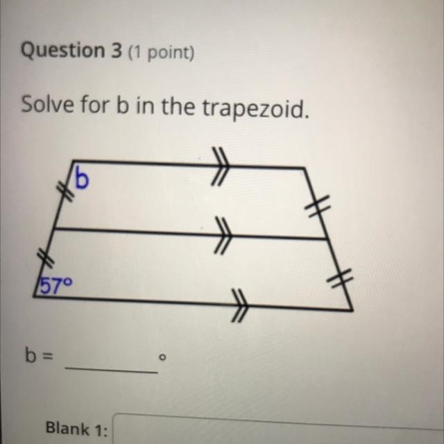 Solve for b in the trapezoid.-example-1