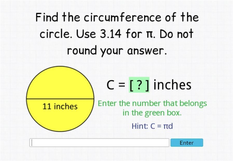 Find the circumference of the circle using 3.14 for pi-example-1