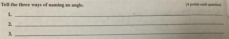 Gotta have answer ASAP!!! “Tell the three ways of naming an angle”-example-1