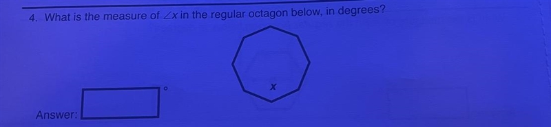 What is the measure of x in the regular octagon below in degrees-example-1