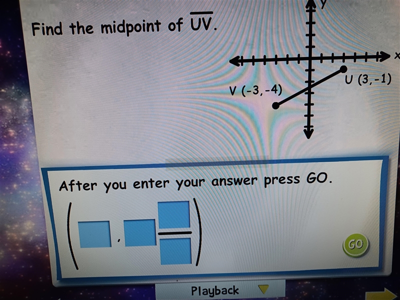 Find the midpoint of UV thanks so much-example-1