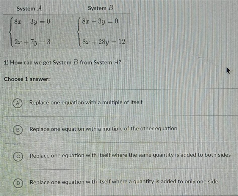 How can we get system B from System A? AndAre the systems equivalent?-example-1