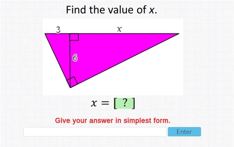 Please help to find the value of x and explain how to get it in simple terms.-example-1