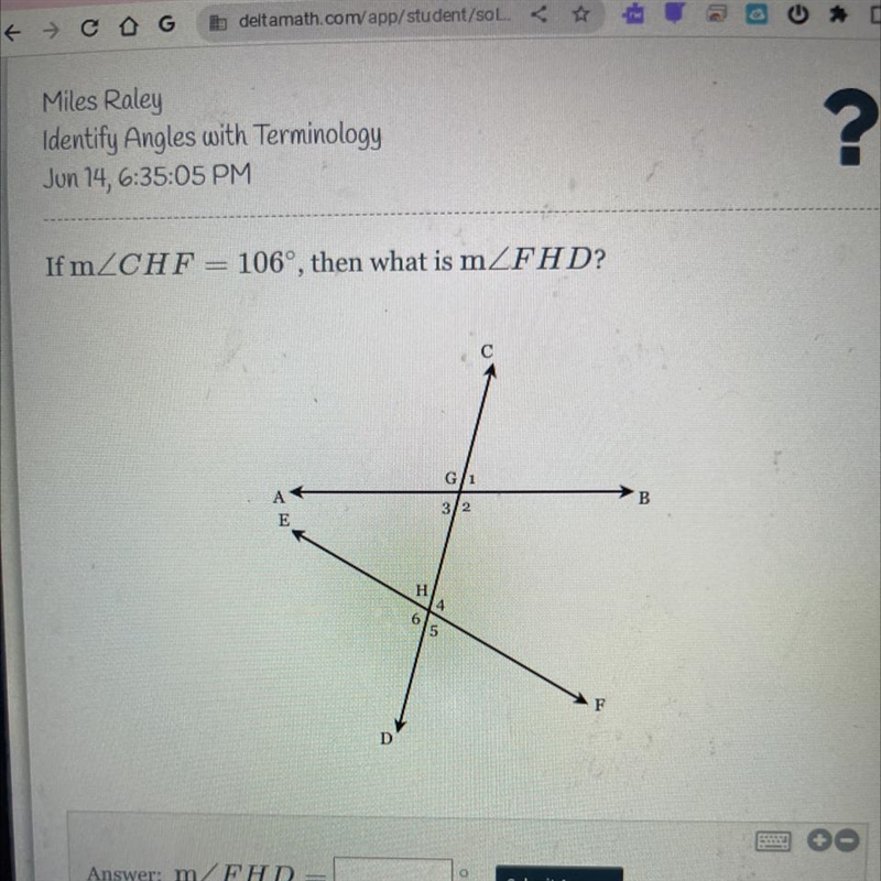 If m/CHF = 106°, then what is m/FHD?-example-1