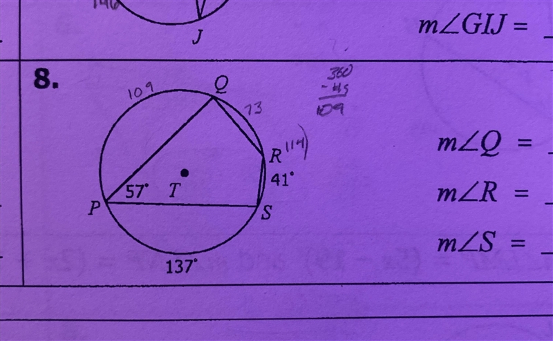 I’m having trouble finding the angles for Q,R, and S.-example-1