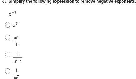 Simplify the following expression to remove negative exponents.-example-1