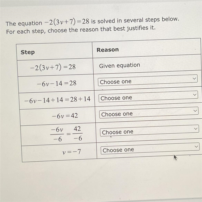 PLEASE HELP!!! the options are -Addition Property of Equality -Subtraction Property-example-1