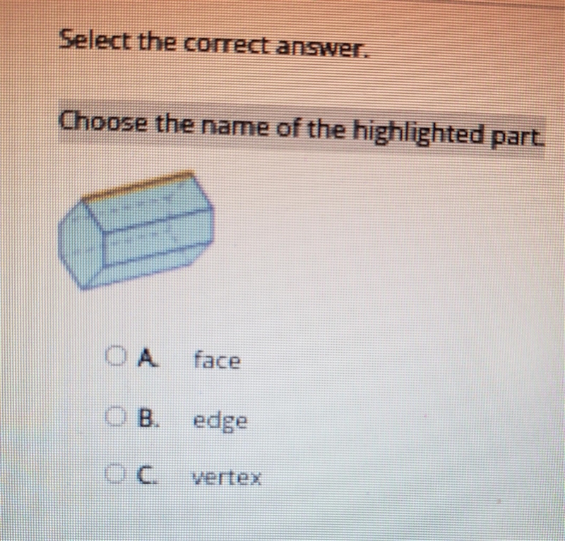 Choose the name of the highlighted part.​-example-1