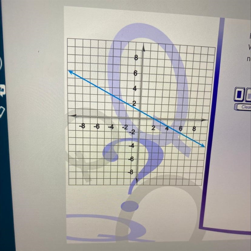 Find the slope of the line on the graph.write your answer as a fraction or a whole-example-1