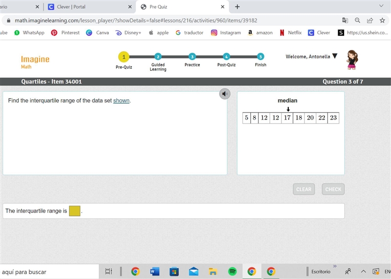 The interquartile range is-example-1