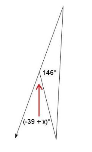 Find the value of x. A) 71 B) 72 C) 73 D) 75-example-1