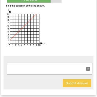 Find the equation of the line shown-example-1