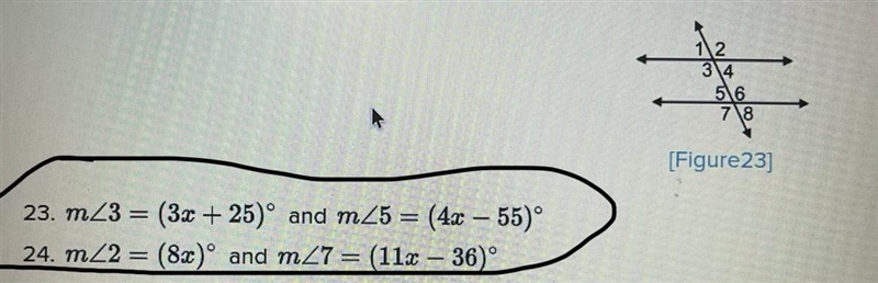 What does x have to measure to make the lines parallel? PLEASE HELP ASAP-example-1