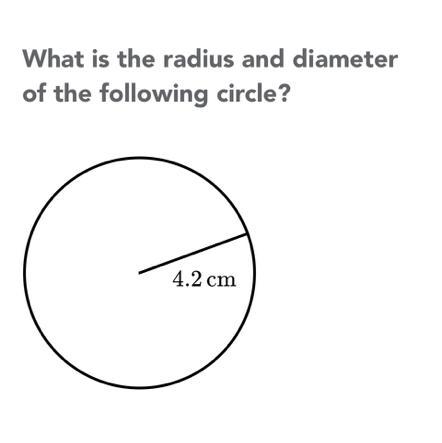 What is the radius and diameter of 4.2-example-1