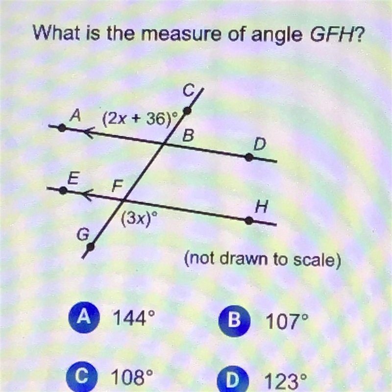 HELP ASAP PLEASE What is the angle of GFH?-example-1