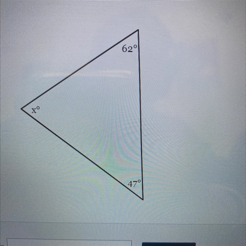 The measures of the angles of a triangle are shown in the figure below. Solve for-example-1