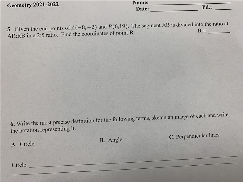 Given the end points of A(-8,-2) and B(6,19). The segment AB is divided into the ratio-example-1