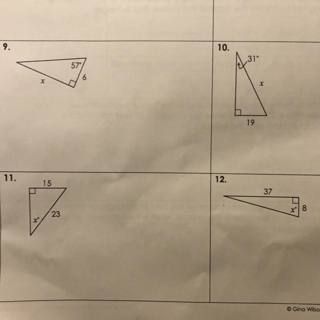 Trigonometry Review! Trigonometric Ratios: Find each trig ratio. Give your answer-example-1