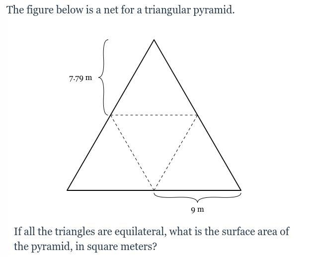 The figure below is a net for a triangular pyramid. If all the triangles are equilateral-example-1