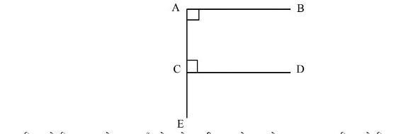 In the given figure, write the relation between AB and CD as well as AB and AE.​-example-1