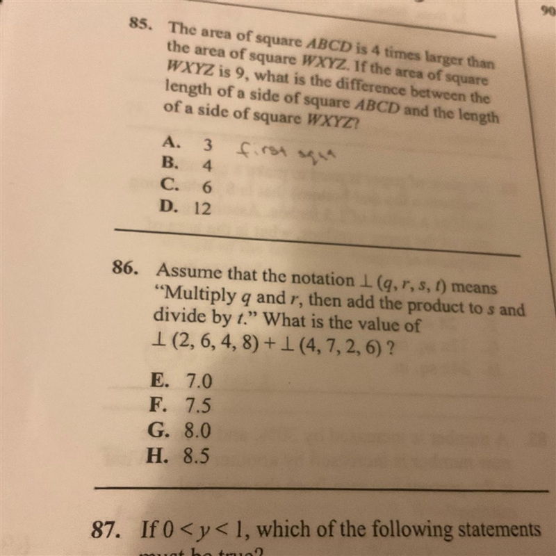 Assume that the notation (a,r,s,t) means multiply q and r, then add the product to-example-1