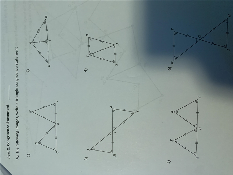 Write a triangle congruence statement-example-1